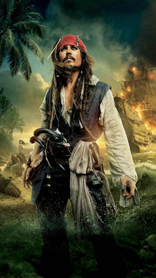 Jack sparrow 4k poster