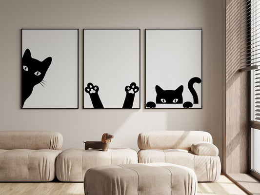 Boho cat 4k wall paintings
