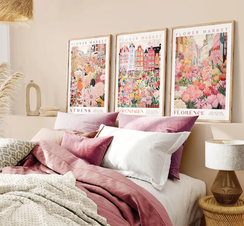 Flower city 4k wall painting