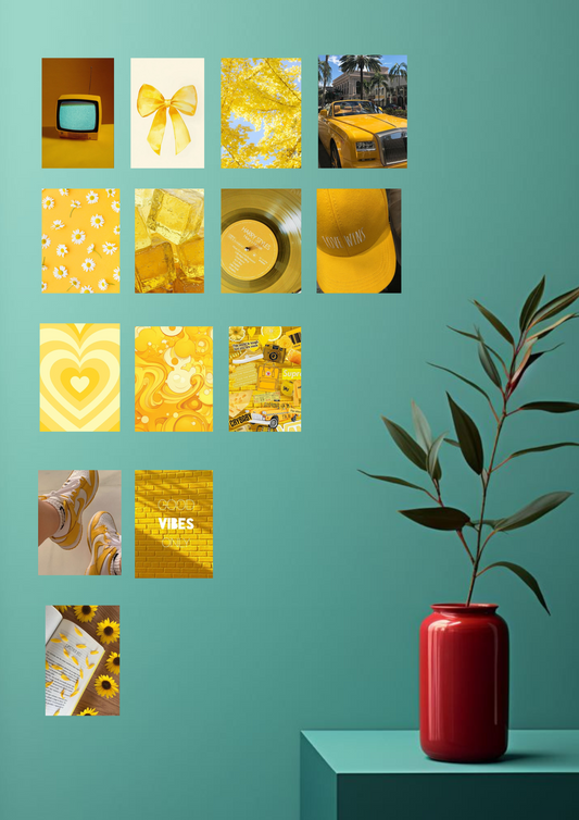 14 shades of yellow collage (pack of 14)