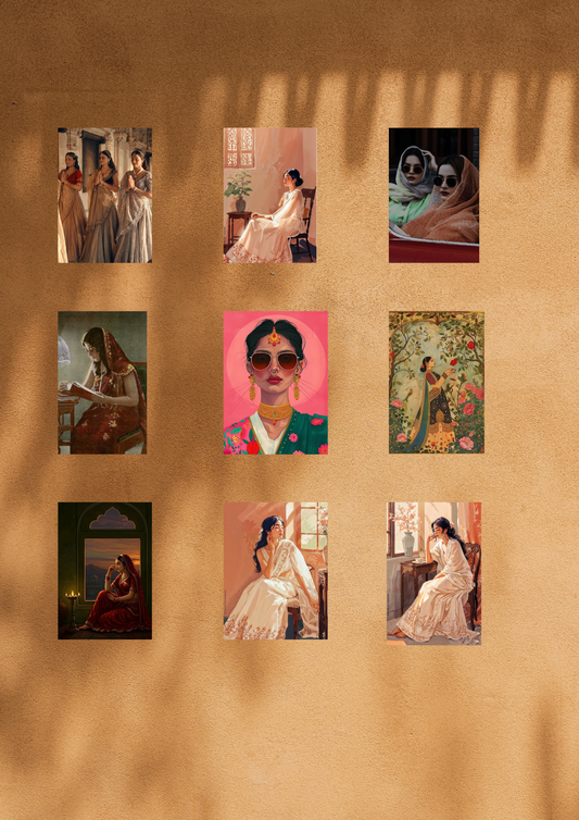 Indian beauty collage (PACK OF 9)