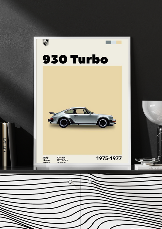 Turbo 930 car 4k poster