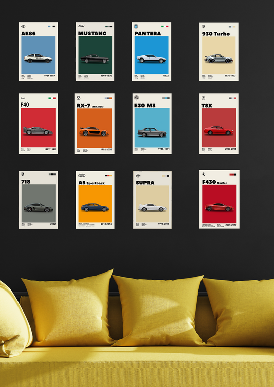 Cars 4k collage (PACK OF 12)