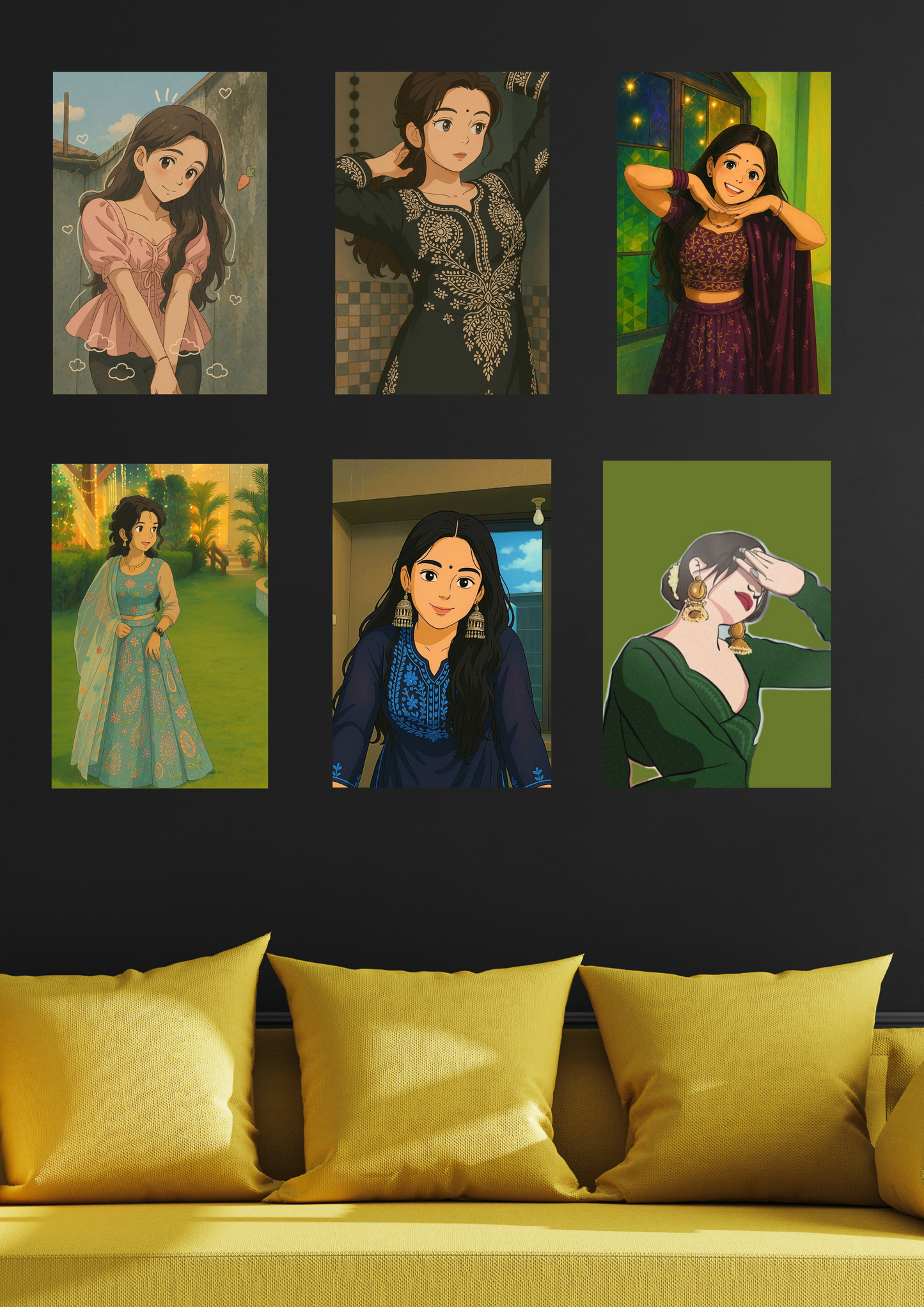 Indian beauties - Ghibli 4k poster