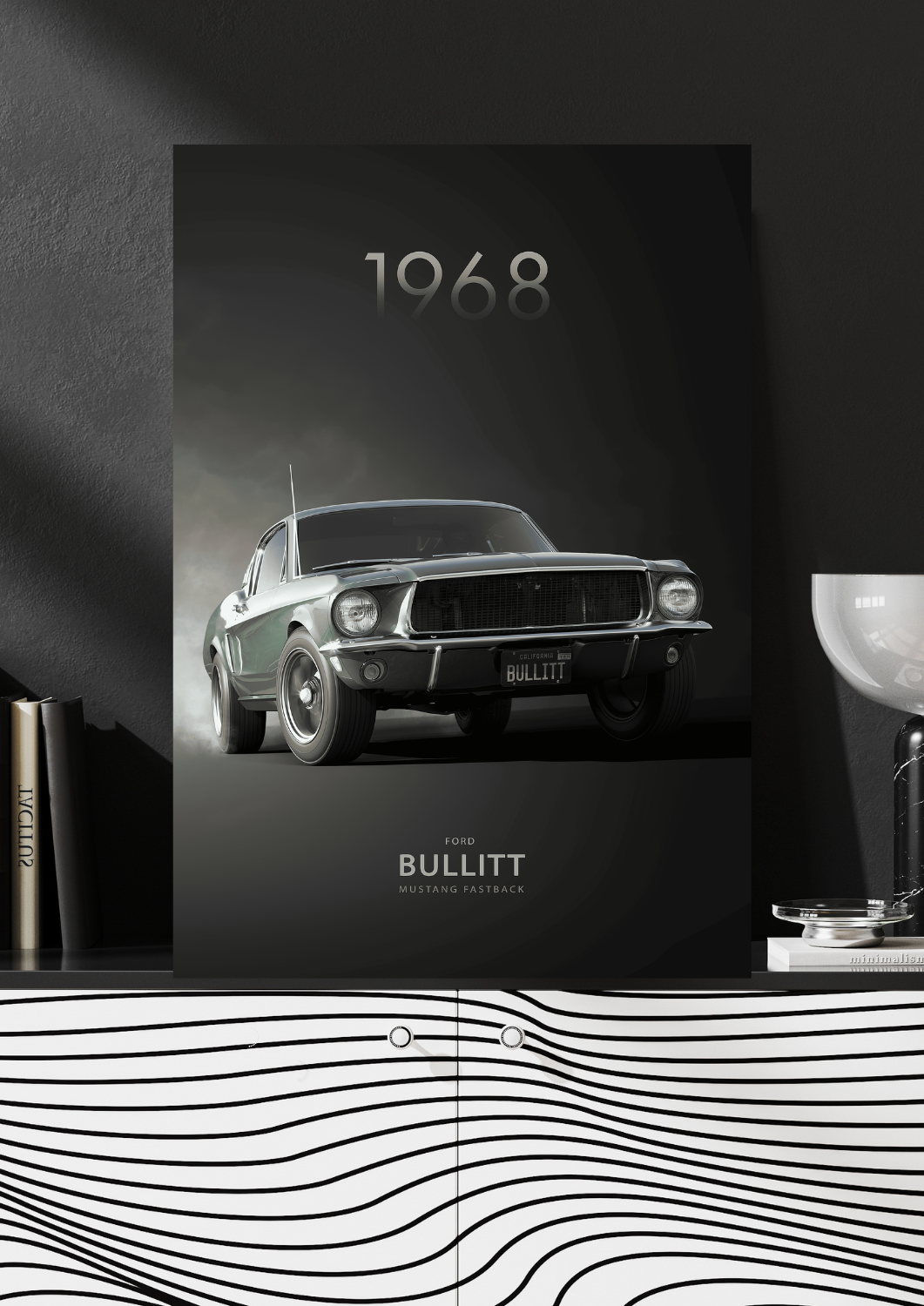 Mustang Fastback Ford bullit 4k poster