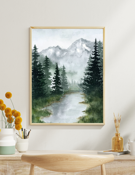 The valley 4k painting poster / frame