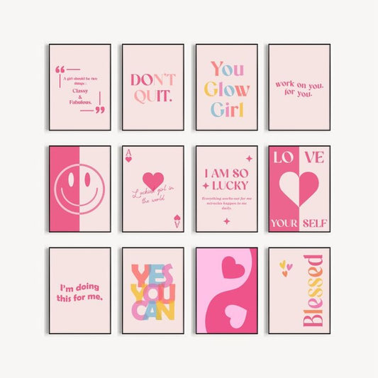Pink set 4k poster / frame