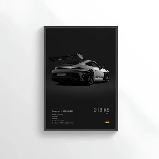 Porche gt3rs 4k poster/frames