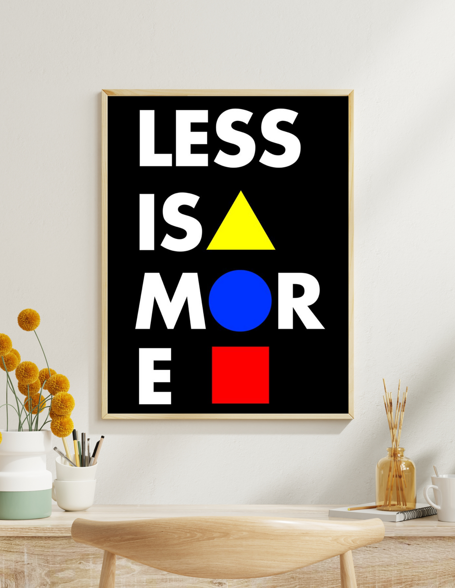 Less is more 4k wall art poster / frame