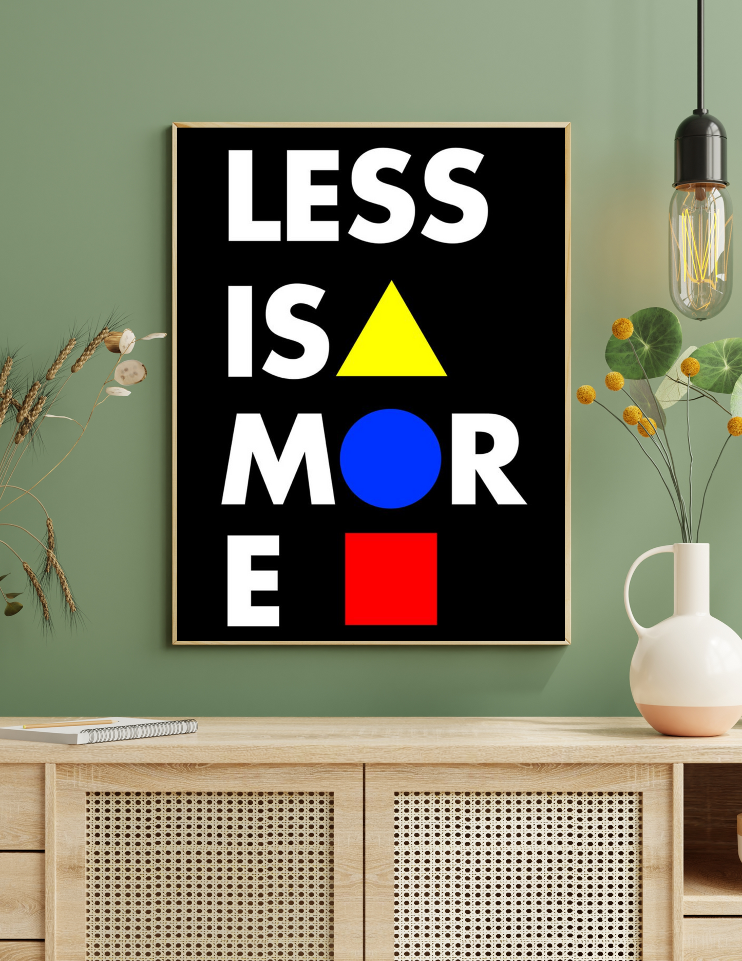 Less is more 4k wall art poster / frame