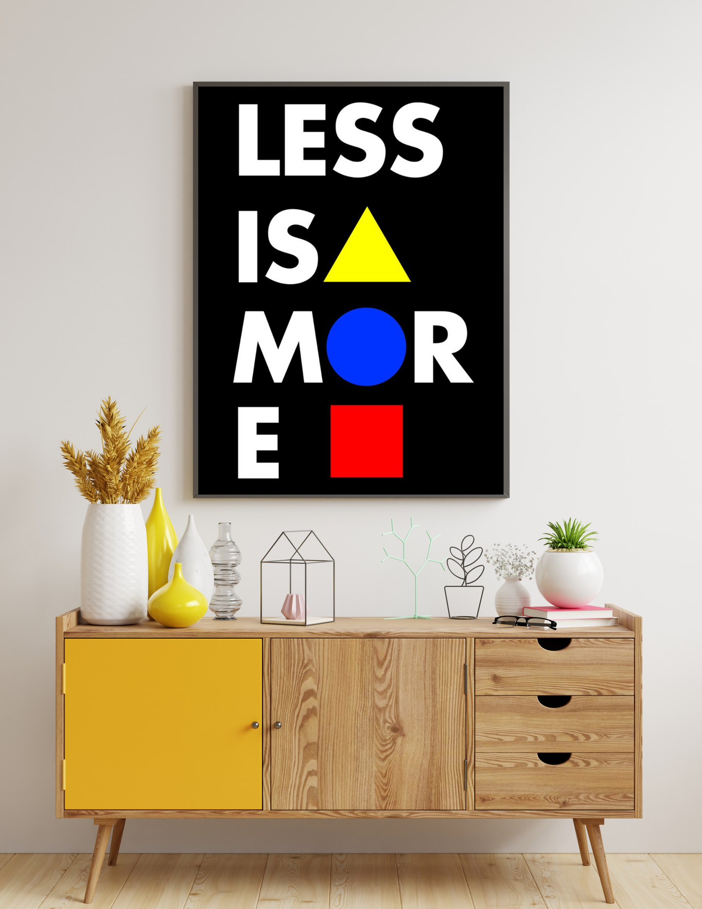 Less is more 4k wall art poster / frame