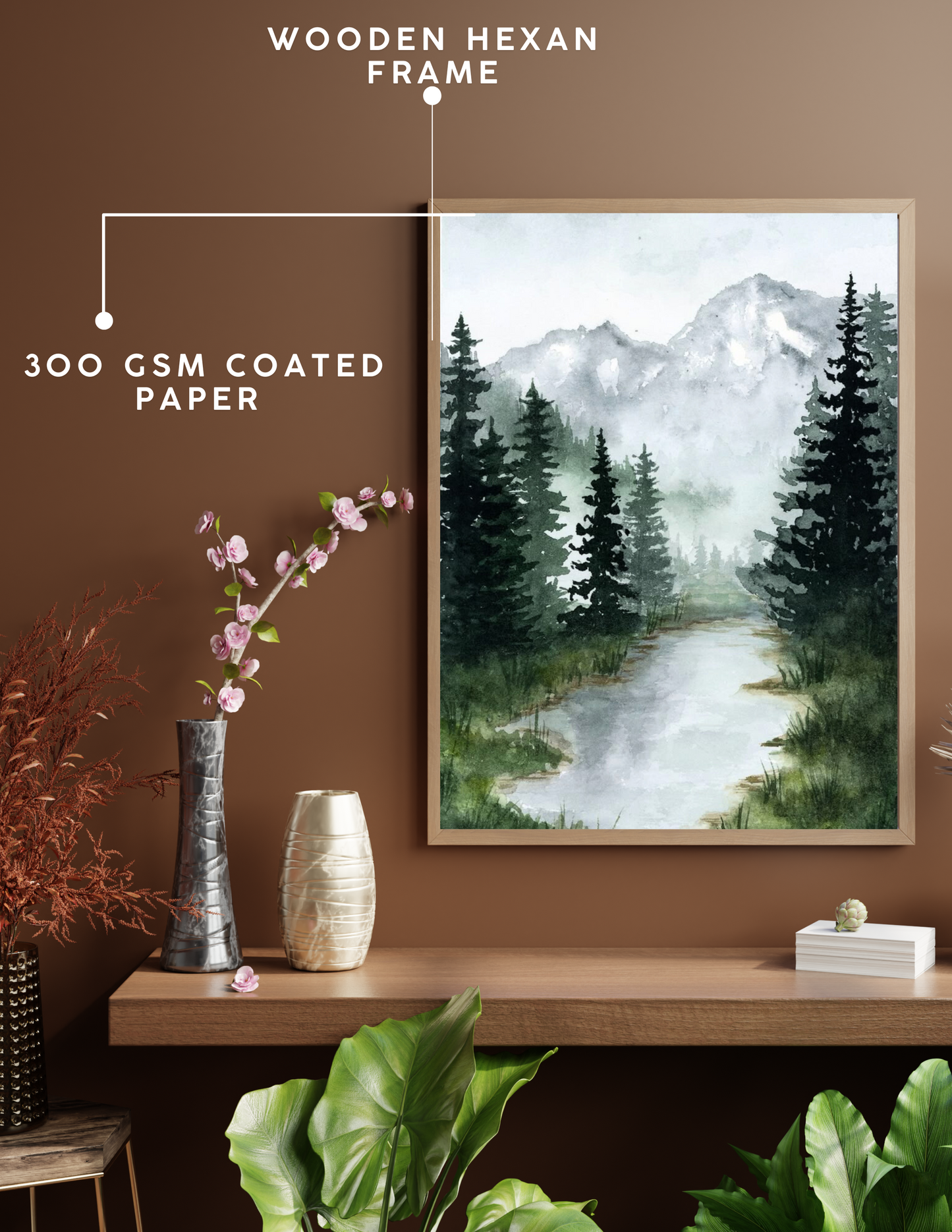 The valley 4k painting poster / frame