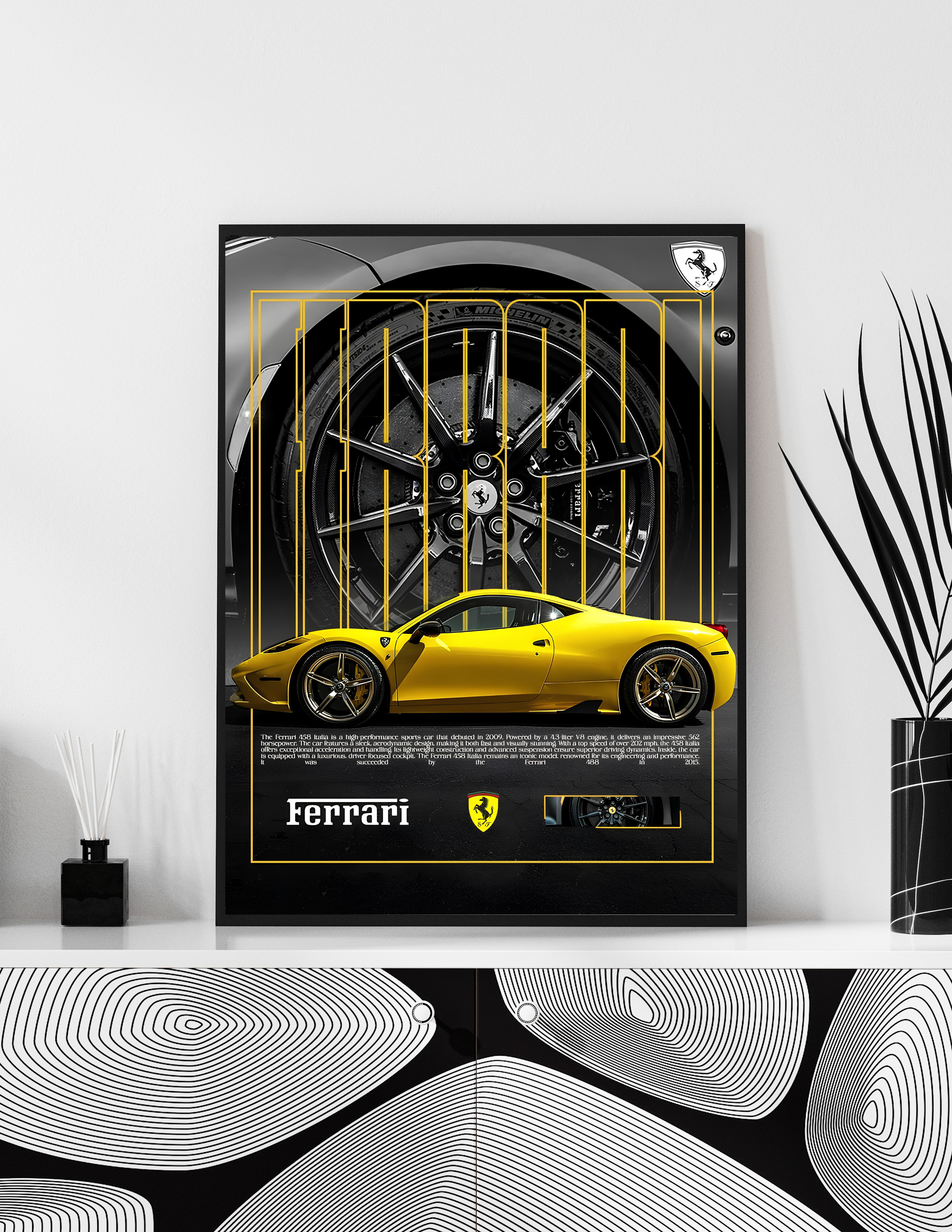Ferrari 4k wall art