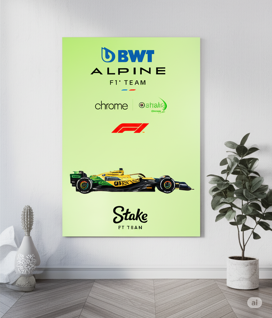 racing car poster green edition