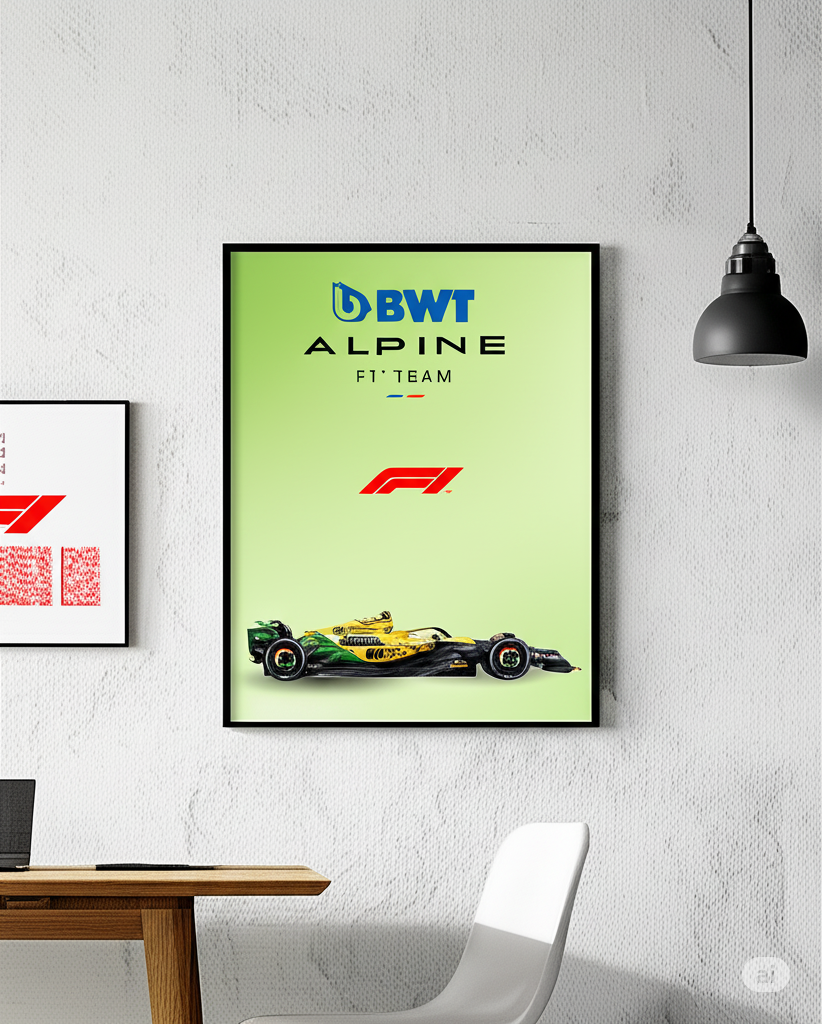 racing car poster green edition
