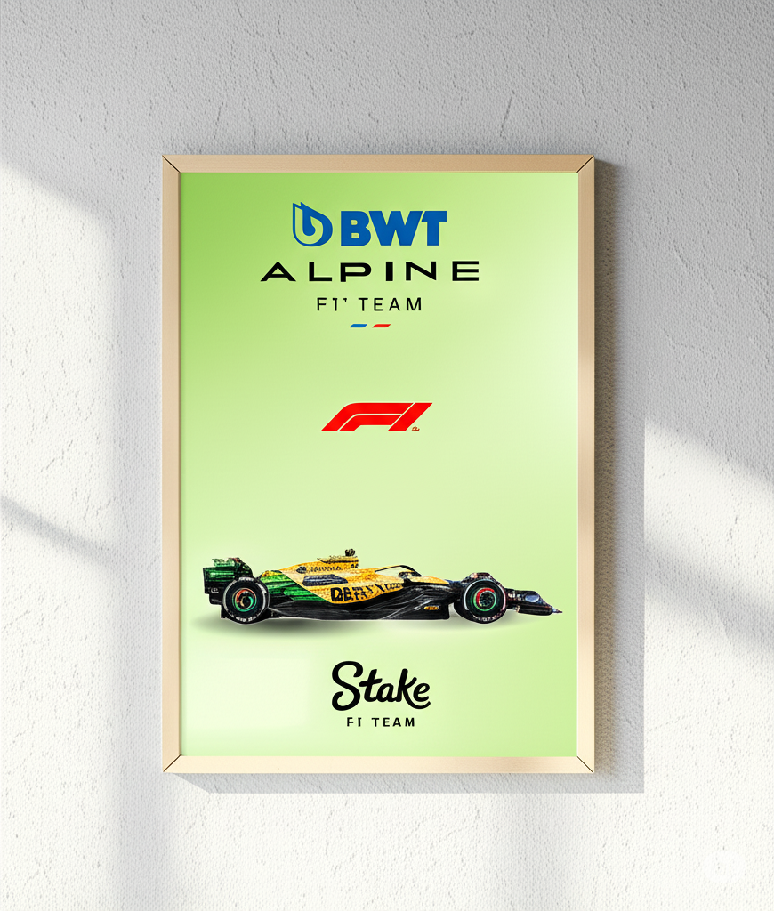 racing car poster green edition