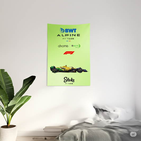 racing car poster green edition