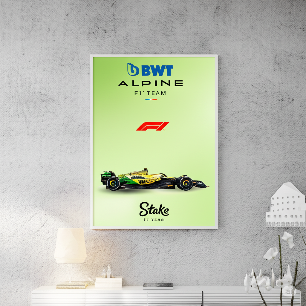 racing car poster green edition