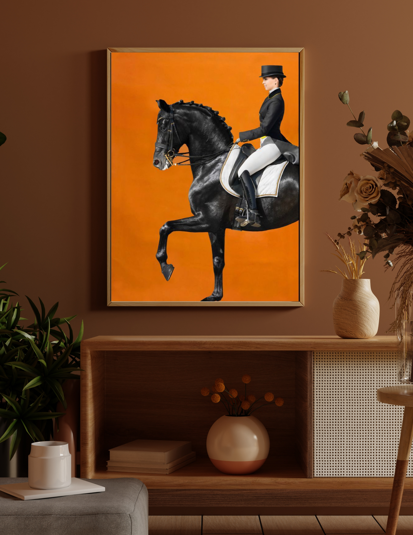The black horse - 4k poster / frames
