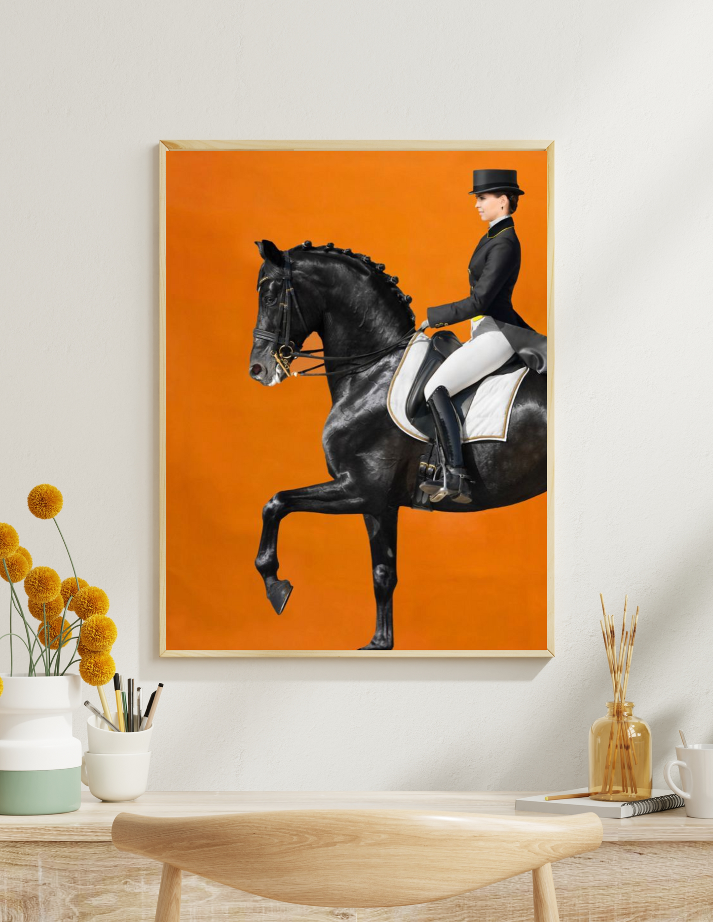 The black horse - 4k poster / frames