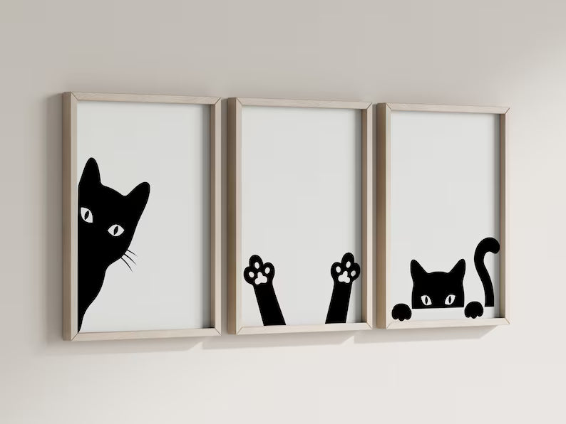 Boho cat 4k wall paintings