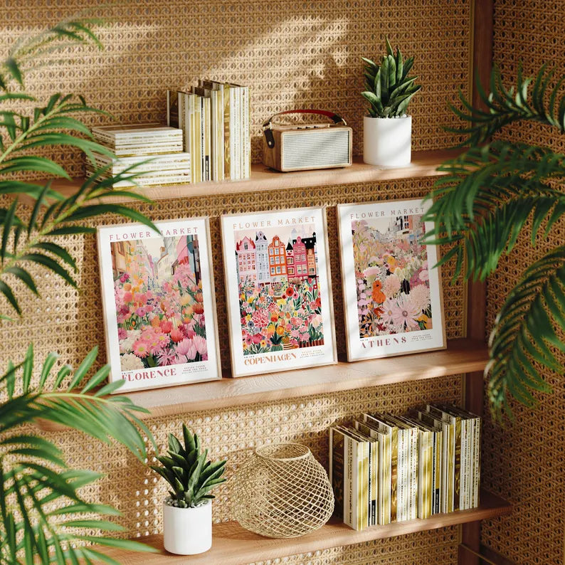 Flower city 4k wall painting