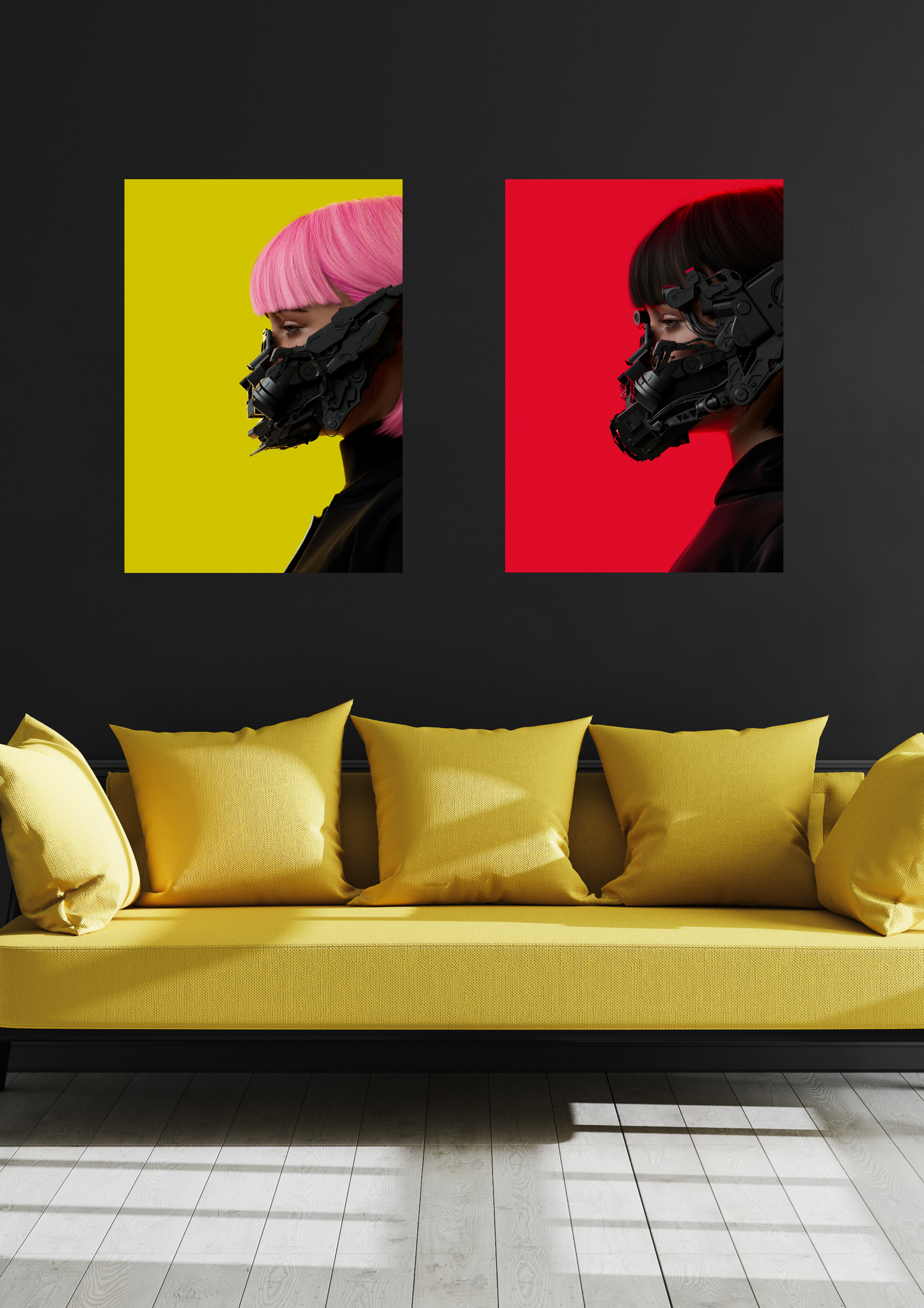 Cyberpunk 4k combo poster (pack of 2)