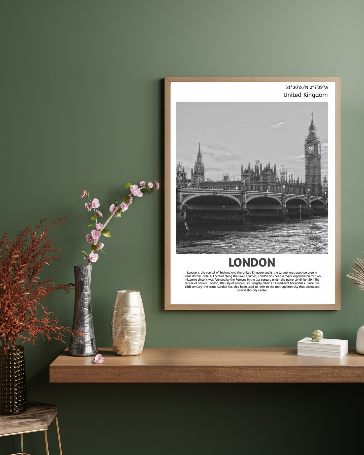 London vision 4k wall art poster / frames