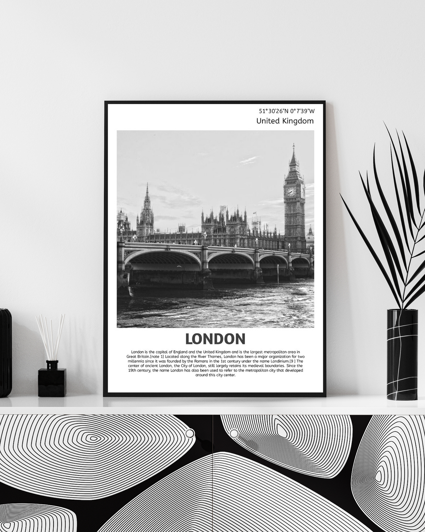 London vision 4k wall art poster / frames