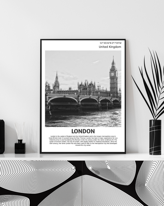 London vision 4k wall art poster / frames