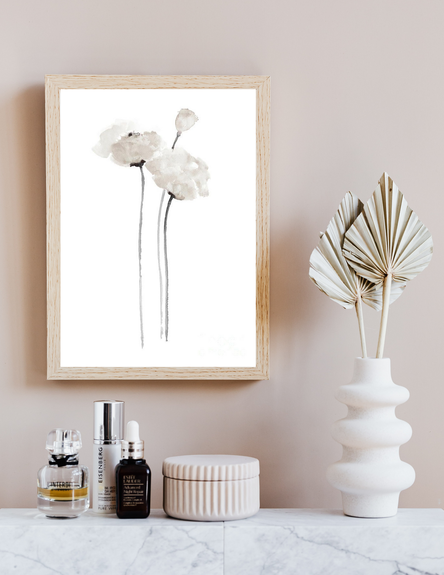 WHITE FLOWER 4K POSTER / FRAME
