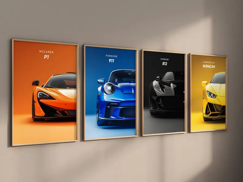 EXCLUSIVE CARS POSTER / FRAMES