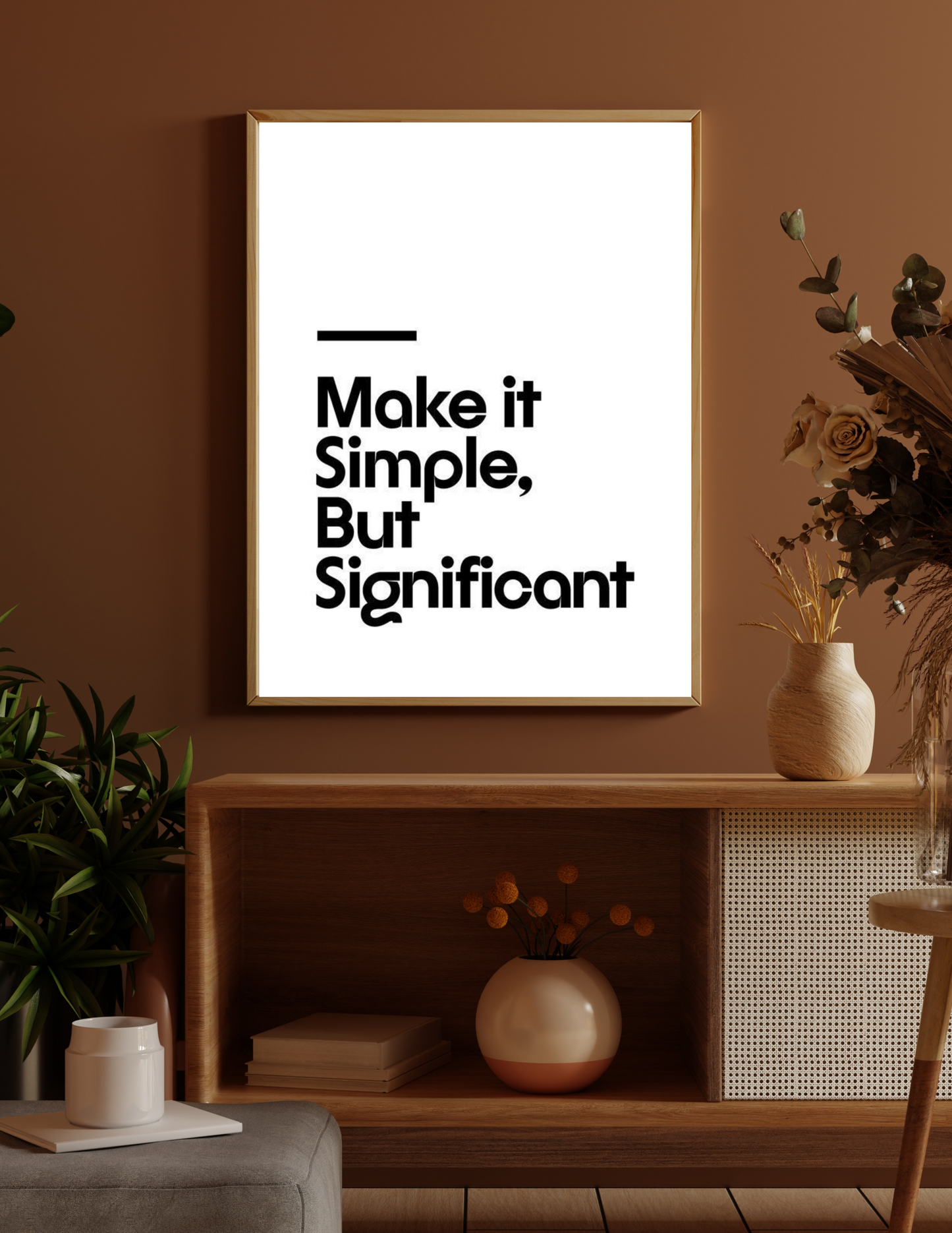 Make it simple , but significant 4k poster / frame