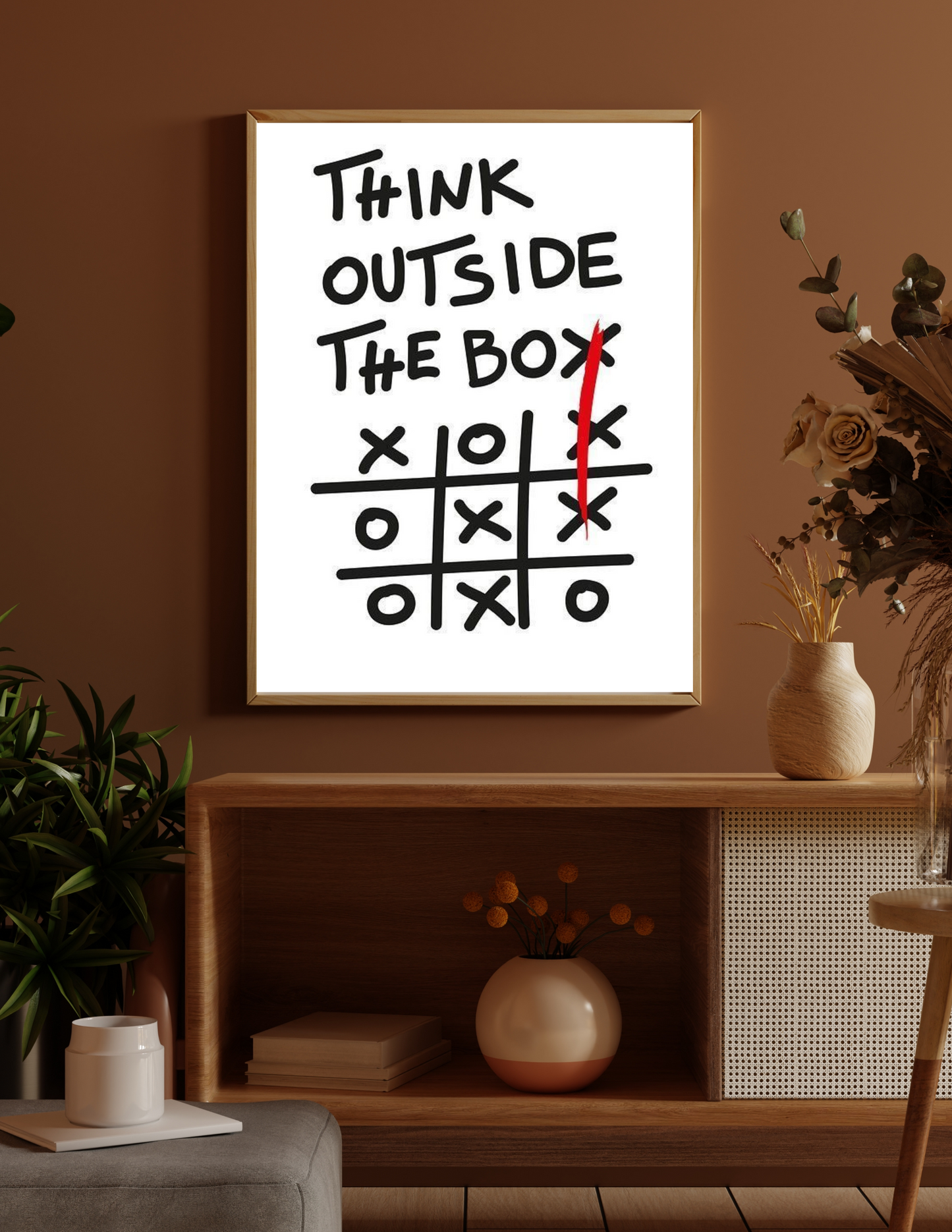 Think outside the box 4k poster / frame