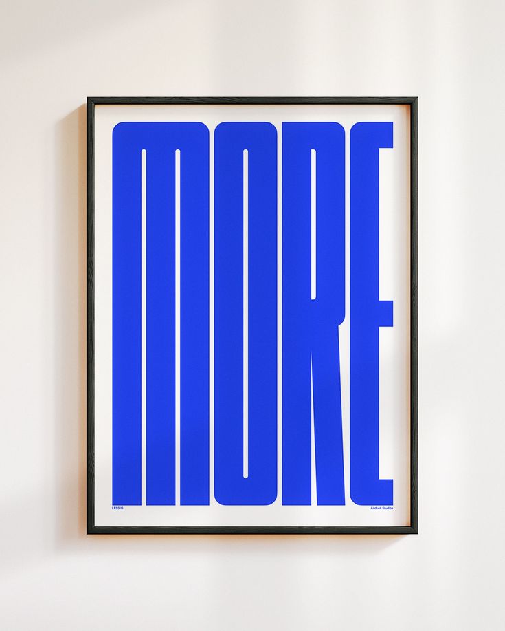 MORE 4k poster/ frames