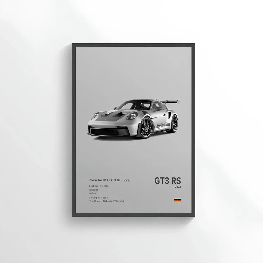 Porche 911 4k poster / frame