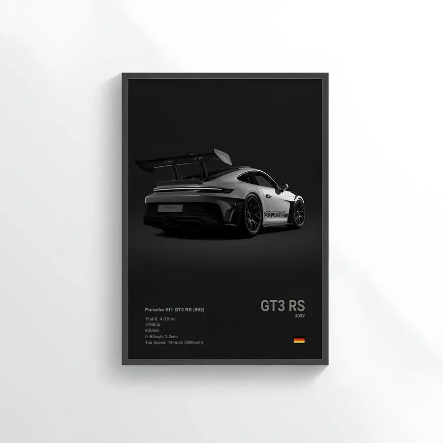 Porche gt3rs 4k poster/frames